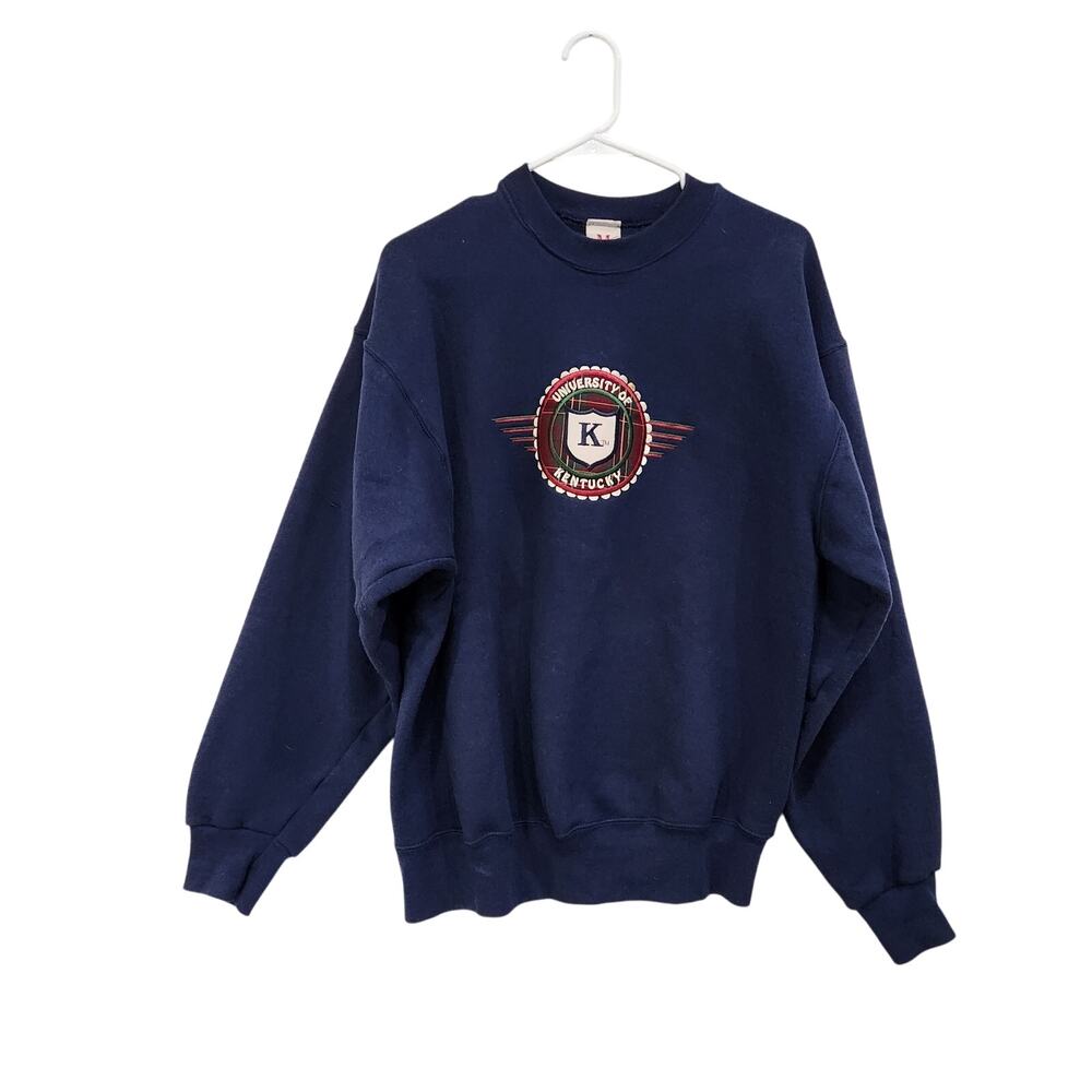 90s Vintage Gribble M University Of Kentucky Sweatshirt Pullover Blue Size Large